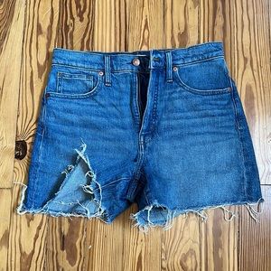 Madewell high waist denim shorts